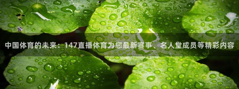 极速体育飞速直播：中国体育的未来：147直播体育为您最新赛事、名人堂成员等精彩内容